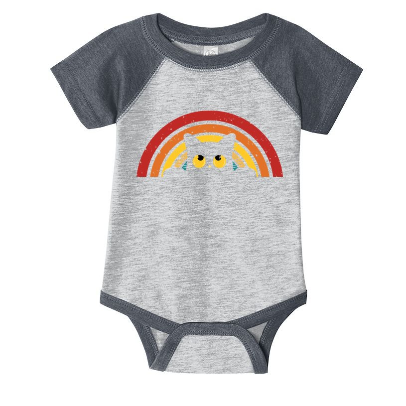 Cute Cat Rainbow Vintage Infant Baby Jersey Bodysuit
