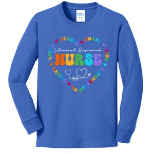 Cute Clinical Research Nurse Appreciation Nursing School Funny Gift Kids Long Sleeve Shirt