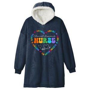 Cute Clinical Research Nurse Appreciation Nursing School Funny Gift Hooded Wearable Blanket