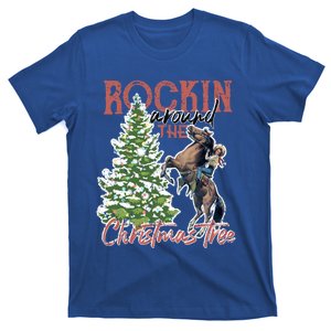 Cool Cow Rockin Around Christmas Tree Ladies Gift T-Shirt