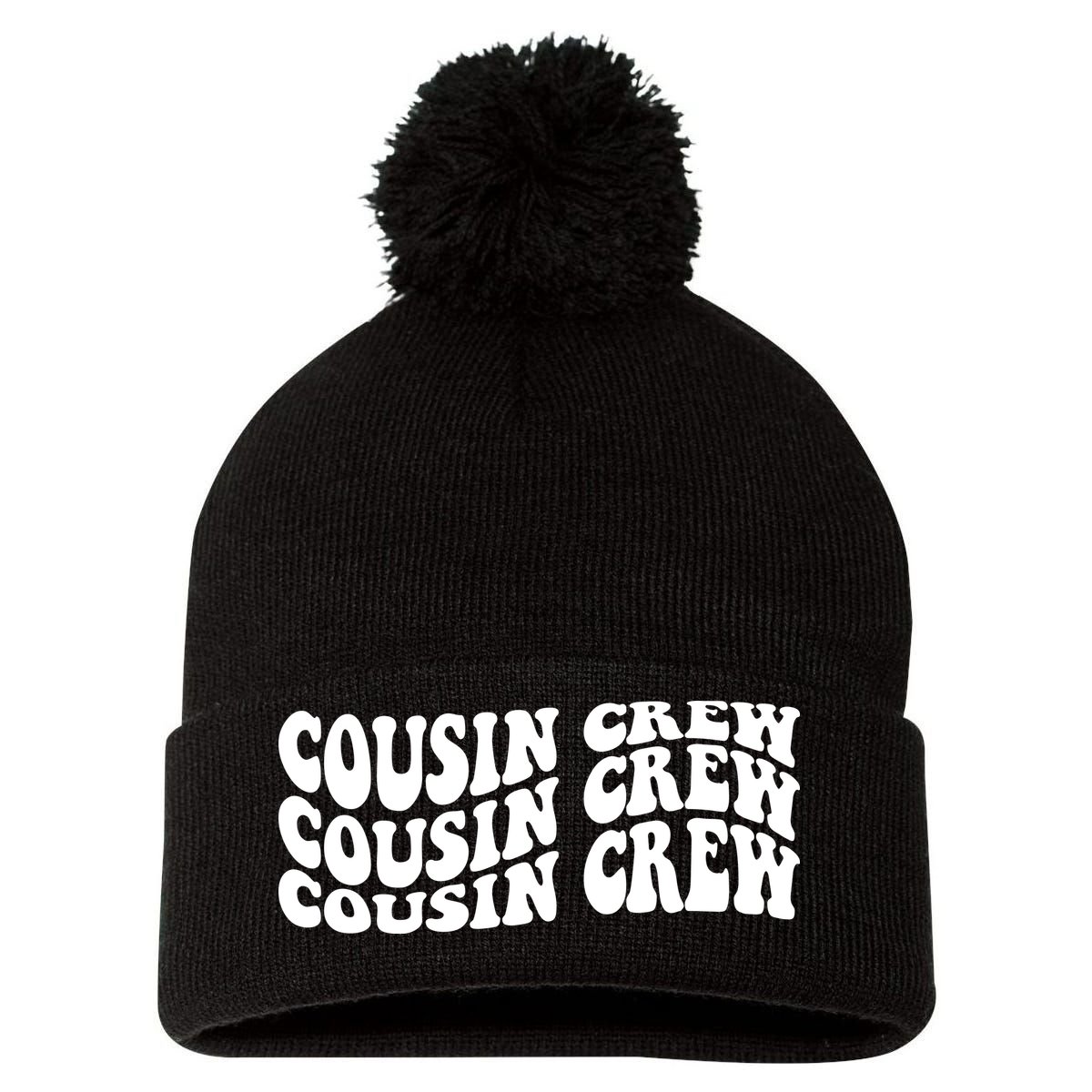 Cousin Crew Retro Pom Pom 12in Knit Beanie