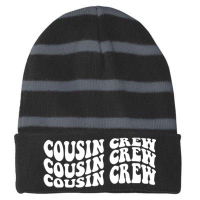 Cousin Crew Retro Striped Beanie with Solid Band