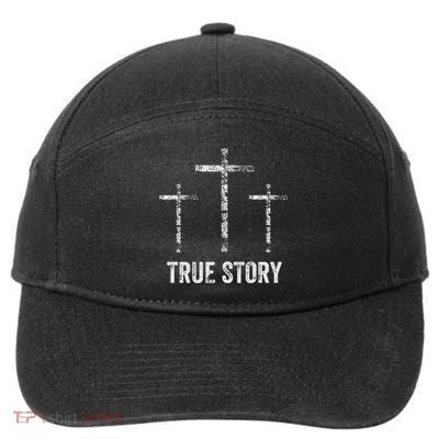 Christian Christmas Resurrection Day Jesus Three Crosses 7-Panel Snapback Hat