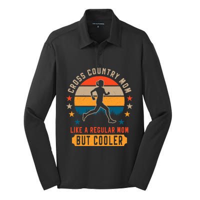 Cross Country Running Mom XC Running And Trail Running Silk Touch Performance Long Sleeve Polo