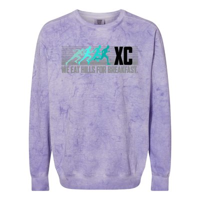 Cross Country Running Colorblast Crewneck Sweatshirt