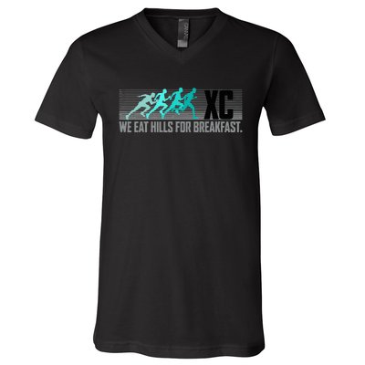 Cross Country Running V-Neck T-Shirt