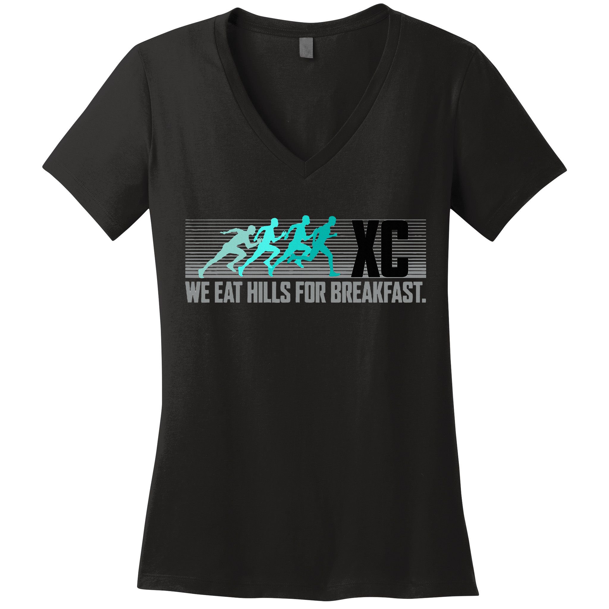 Cross Country Running Women's V-Neck T-Shirt
