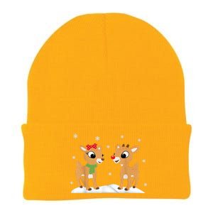 Cute Christmas Reindeers Knit Cap Winter Beanie