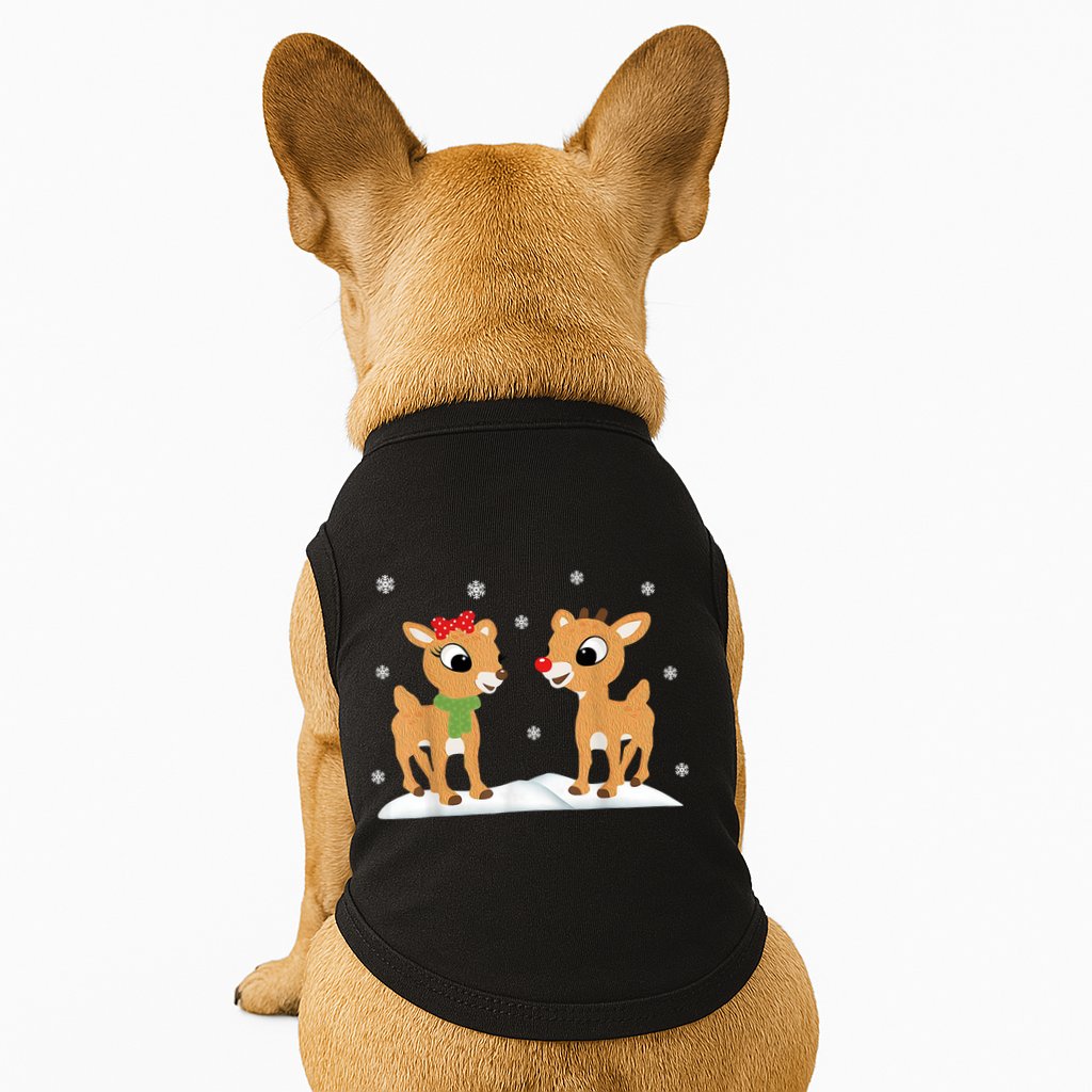 Cute Christmas Reindeers Doggie Tank