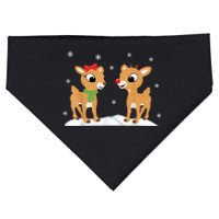 Cute Christmas Reindeers USA-Made Doggie Bandana