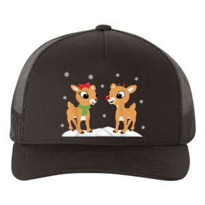 Cute Christmas Reindeers Yupoong Adult 5-Panel Trucker Hat