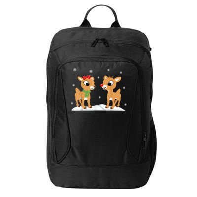 Cute Christmas Reindeers City Backpack