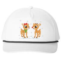 Cute Christmas Reindeers Snapback Five-Panel Rope Hat