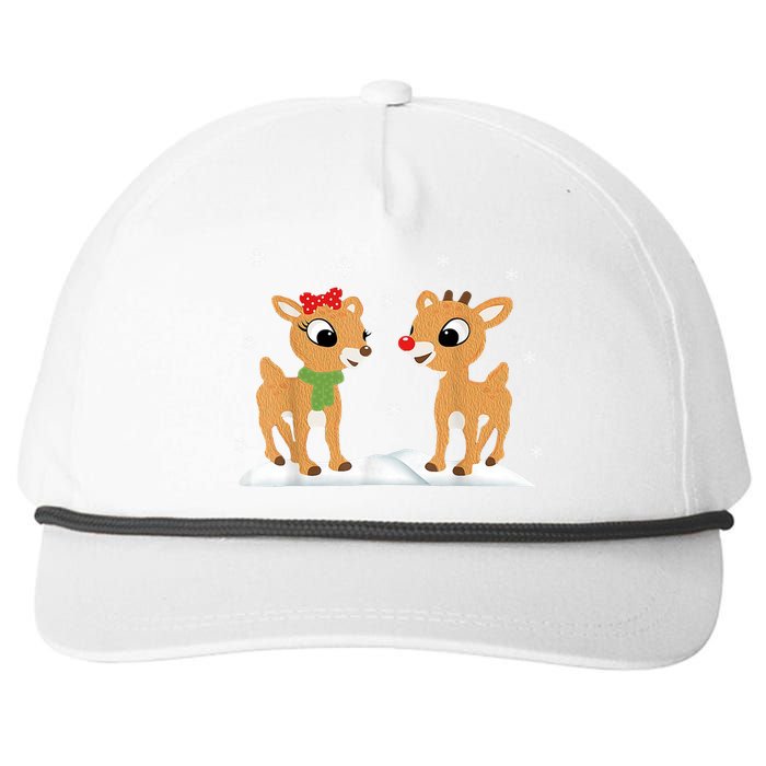 Cute Christmas Reindeers Snapback Five-Panel Rope Hat