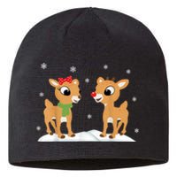 Cute Christmas Reindeers Sustainable Beanie