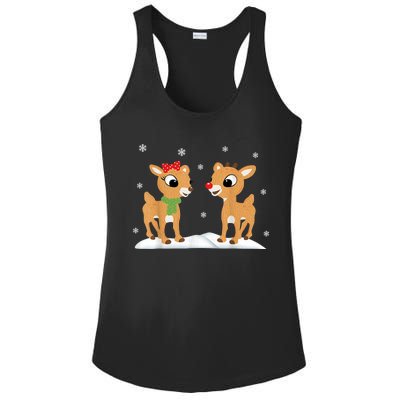 Cute Christmas Reindeers Ladies PosiCharge Competitor Racerback Tank