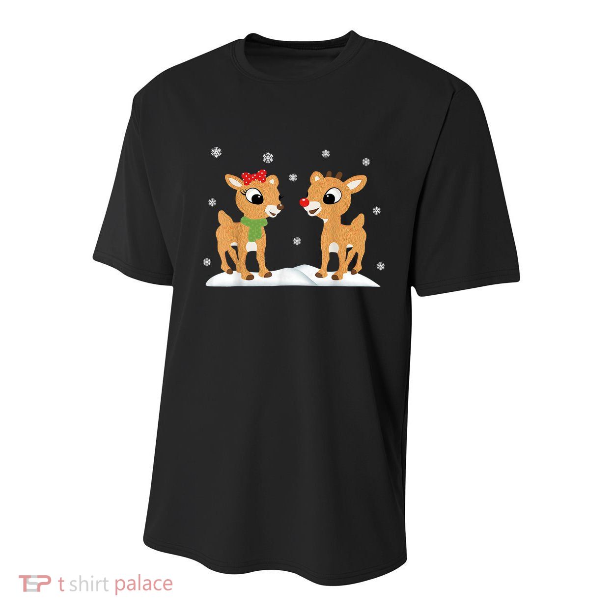 Cute Christmas Reindeers Youth Performance Sprint T-Shirt