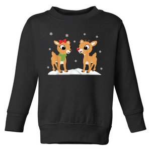 Cute Christmas Reindeers Toddler Sweatshirt