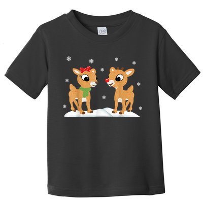 Cute Christmas Reindeers Toddler T-Shirt
