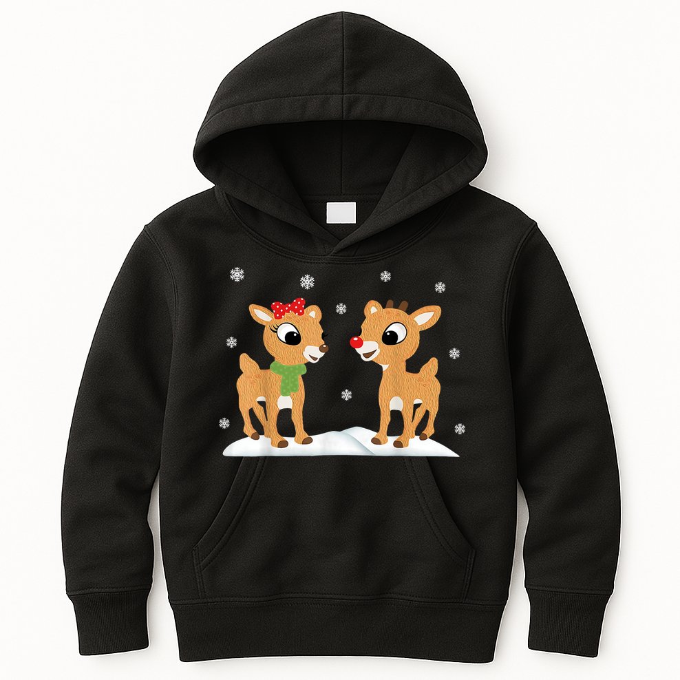 Cute Christmas Reindeers Kids Hoodie