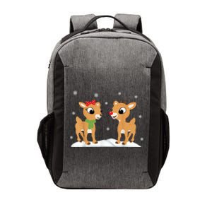 Cute Christmas Reindeers Vector Backpack