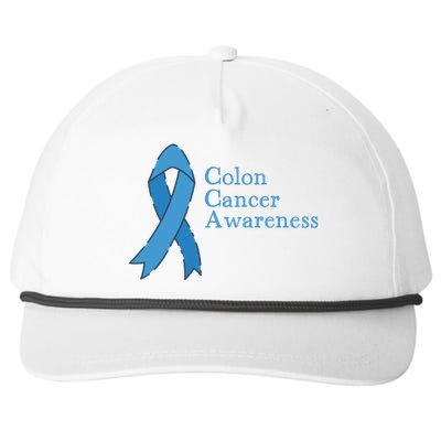 Colon Cancer Ribbon Snapback Five-Panel Rope Hat