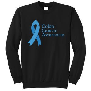 Colon Cancer Ribbon Tall Sweatshirt