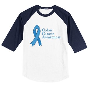 Colon Cancer Ribbon Baseball Sleeve Shirt