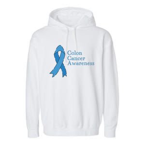 Colon Cancer Ribbon Garment-Dyed Fleece Hoodie