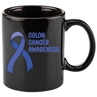 Colon Cancer Ribbon 11oz C Handle Ceramic Mug