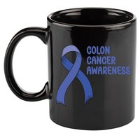Colon Cancer Ribbon 11oz C Handle Ceramic Mug
