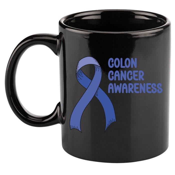 Colon Cancer Ribbon 11oz C Handle Ceramic Mug