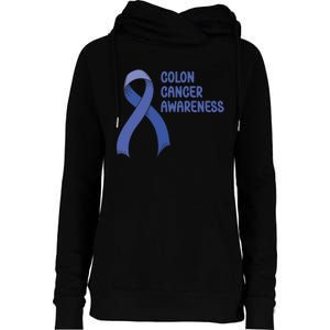 Colon Cancer Ribbon Womens Funnel Neck Pullover Hood