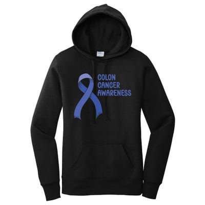 Colon Cancer Ribbon Women's Pullover Hoodie