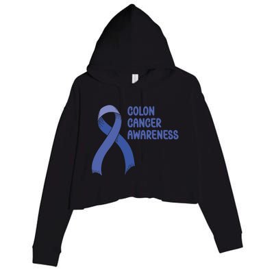 Colon Cancer Ribbon Crop Fleece Hoodie