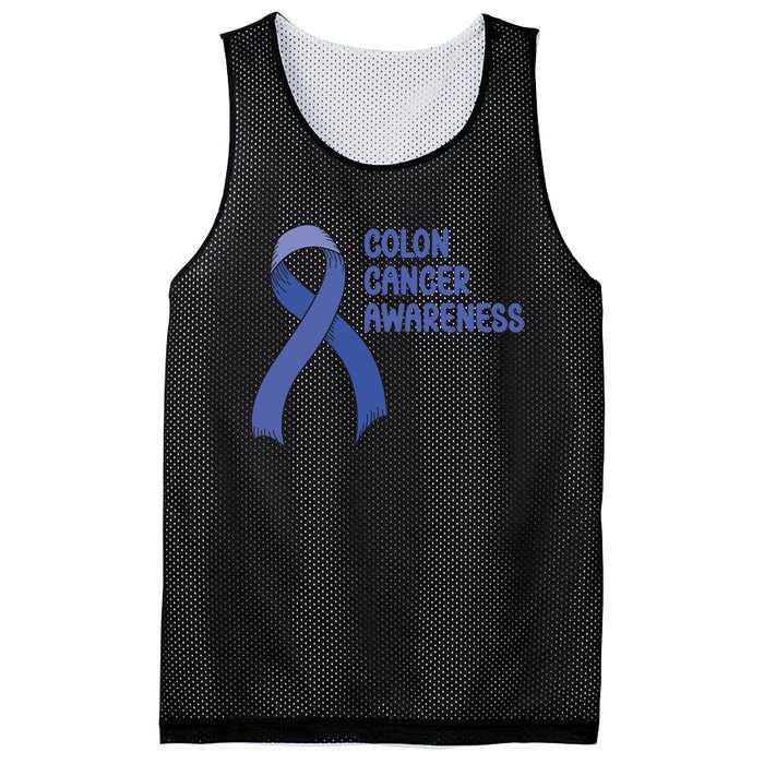 Colon Cancer Ribbon Mesh Reversible Basketball Jersey Tank