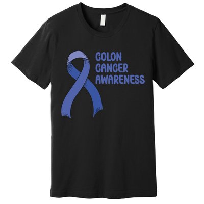 Colon Cancer Ribbon Premium T-Shirt