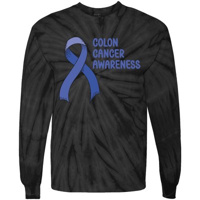 Colon Cancer Ribbon Tie-Dye Long Sleeve Shirt