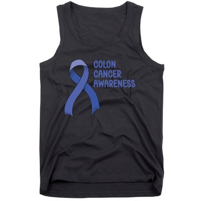 Colon Cancer Ribbon Tank Top