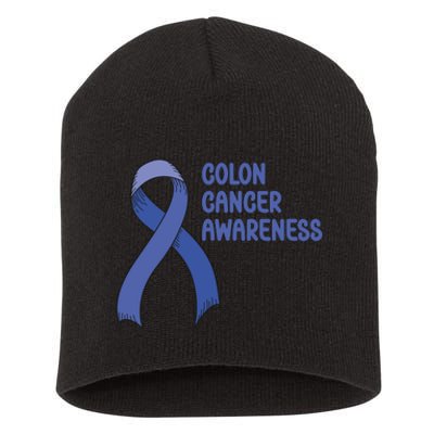 Colon Cancer Ribbon Short Acrylic Beanie