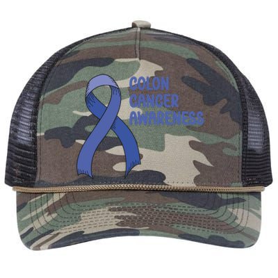 Colon Cancer Ribbon Retro Rope Trucker Hat Cap