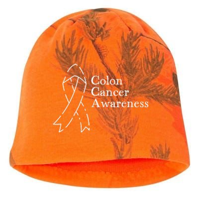 Colon Cancer Ribbon Black Version Kati - Camo Knit Beanie