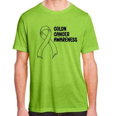 Colon Cancer Ribbon Black Version Adult ChromaSoft Performance T-Shirt