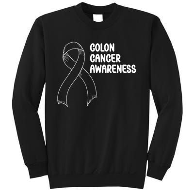 Colon Cancer Ribbon Black Version Sweatshirt