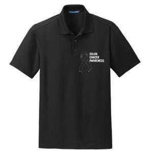 Colon Cancer Ribbon Black Version Dry Zone Grid Polo