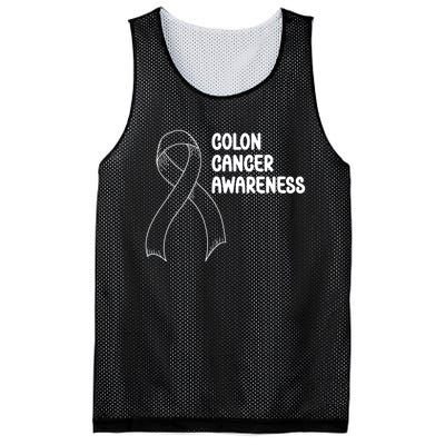 Colon Cancer Ribbon Black Version Mesh Reversible Basketball Jersey Tank