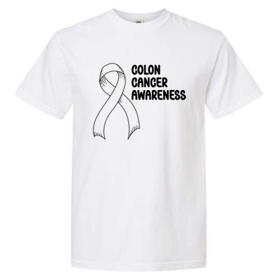 Colon Cancer Ribbon Black Version Garment-Dyed Heavyweight T-Shirt