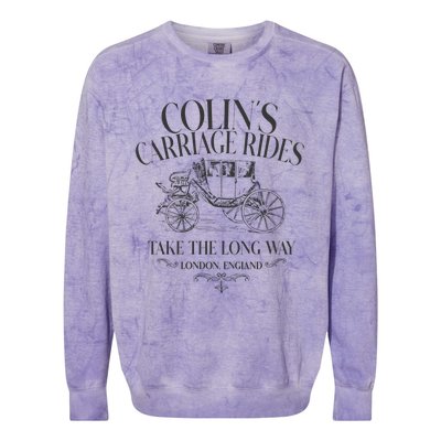 Colins Carriage Rides Take The Long Way Colorblast Crewneck Sweatshirt