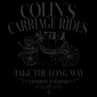 Colins Carriage Rides Take The Long Way Drawstring Bag