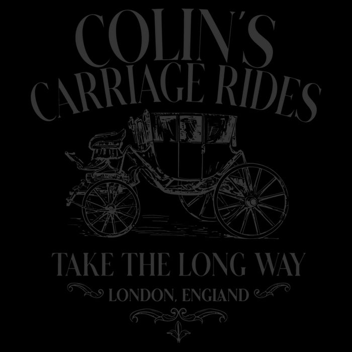 Colins Carriage Rides Take The Long Way Drawstring Bag